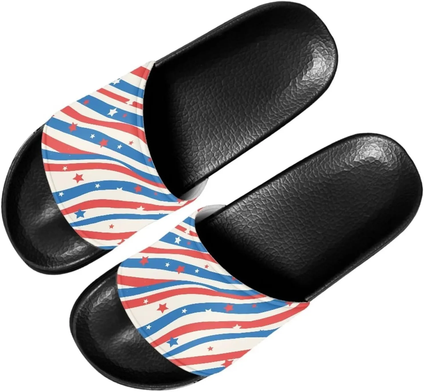 Unisex Slide Sandals with Soft Footbed Comfort Slides for Women and Men, Slide Sandals Leather Size 6-13.5