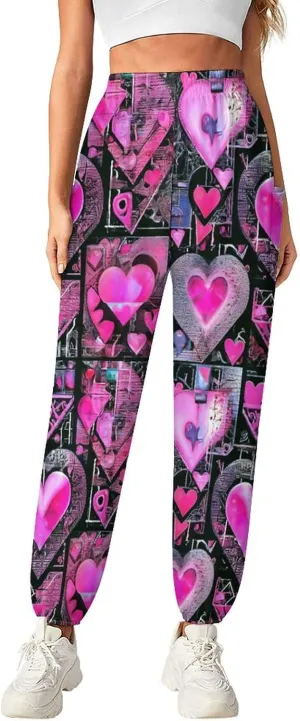 Valentines Day Print Yoga Bloomers Womans Hippie Harem Pant Beach Pants Elastic Gym Joggers Loose Casual Sweatpants