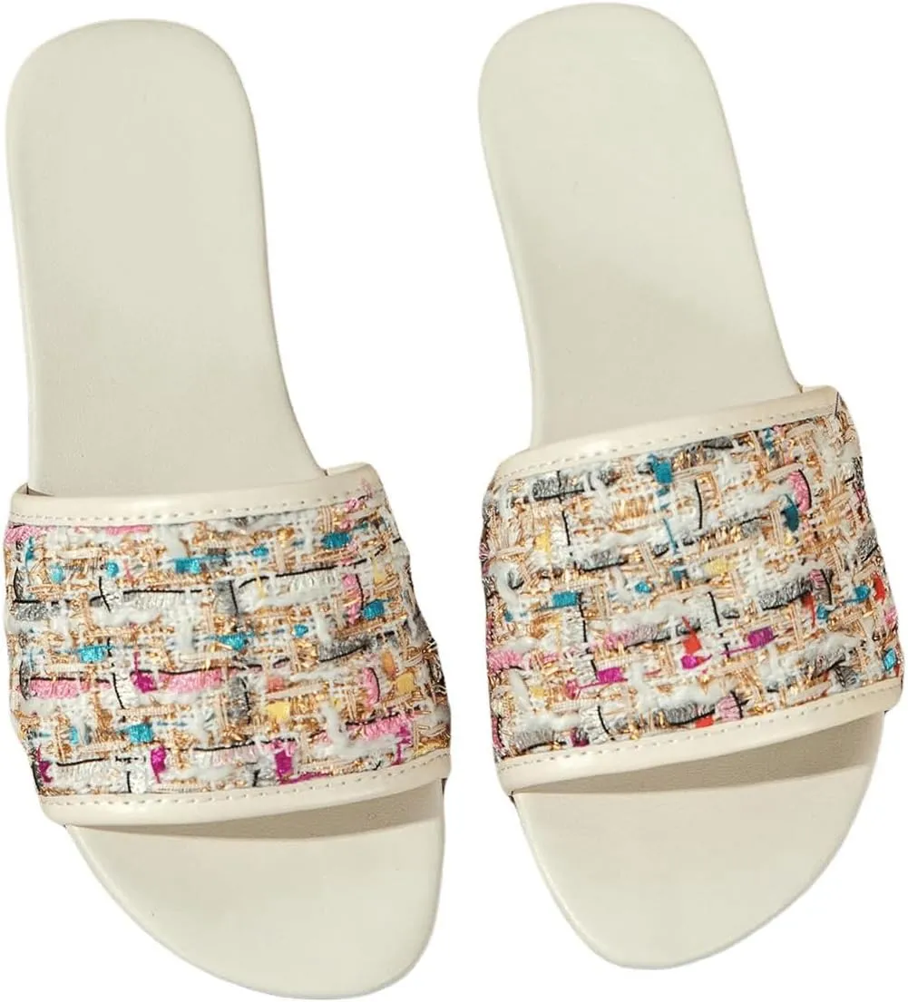 Verdusa Women's Open Toe Slip On Summer Sandals Outdoor Flat Sandals