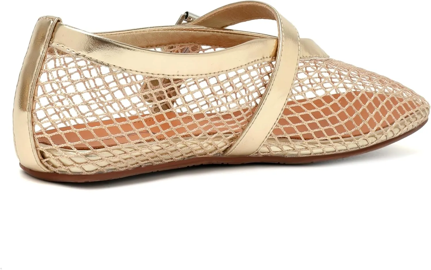 vivianly Mesh Ballet Flats Shoes for Women Flats Comfortable Dressy Round Toe Mesh Flats Fishnet Mary Jane Flats for Events Party Leisure