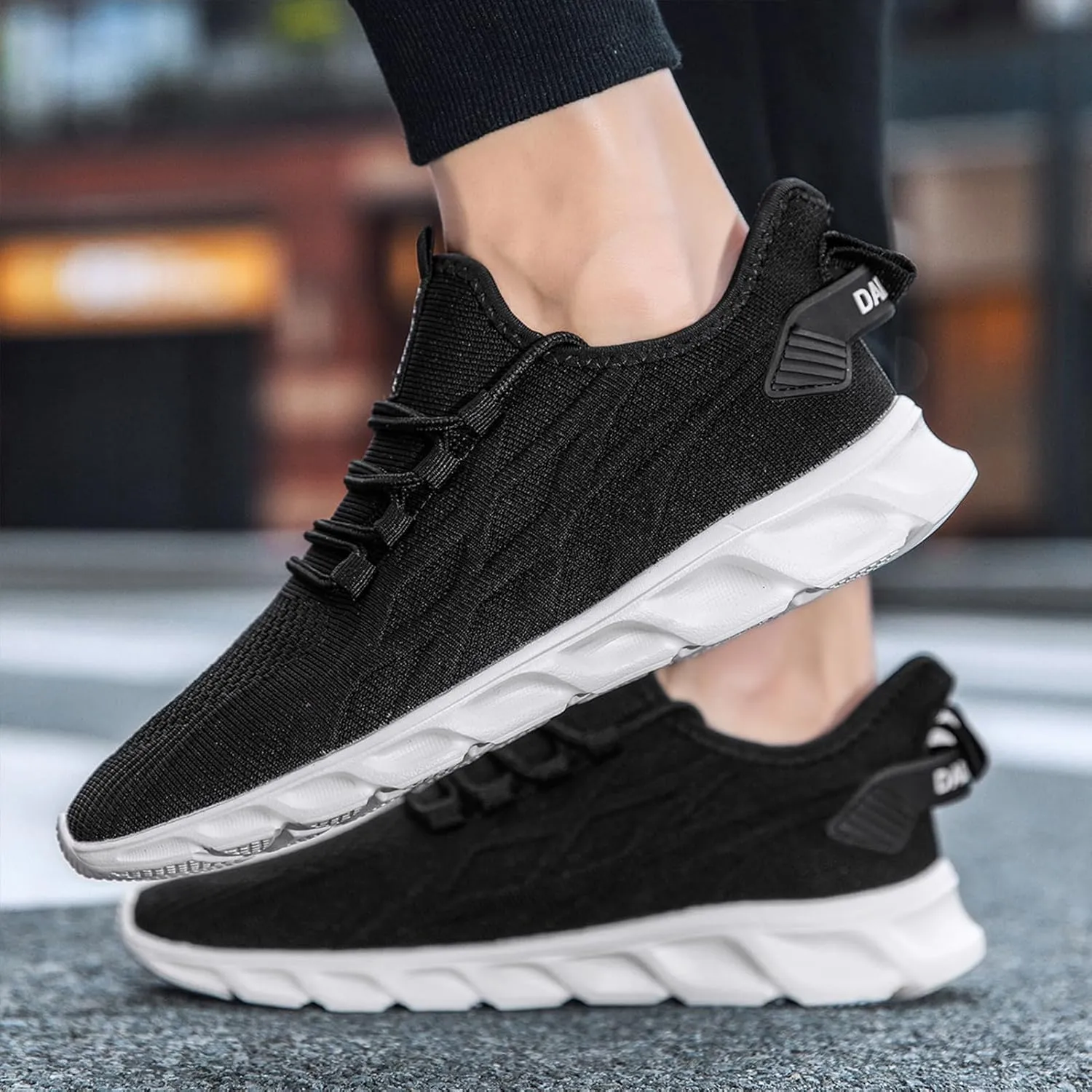 WCIDFY Men's Running Shoes Gym Tennis Work Shoes for Men Mesh Lightweight Athletic Sports Fashion Workout Casual Sneakers