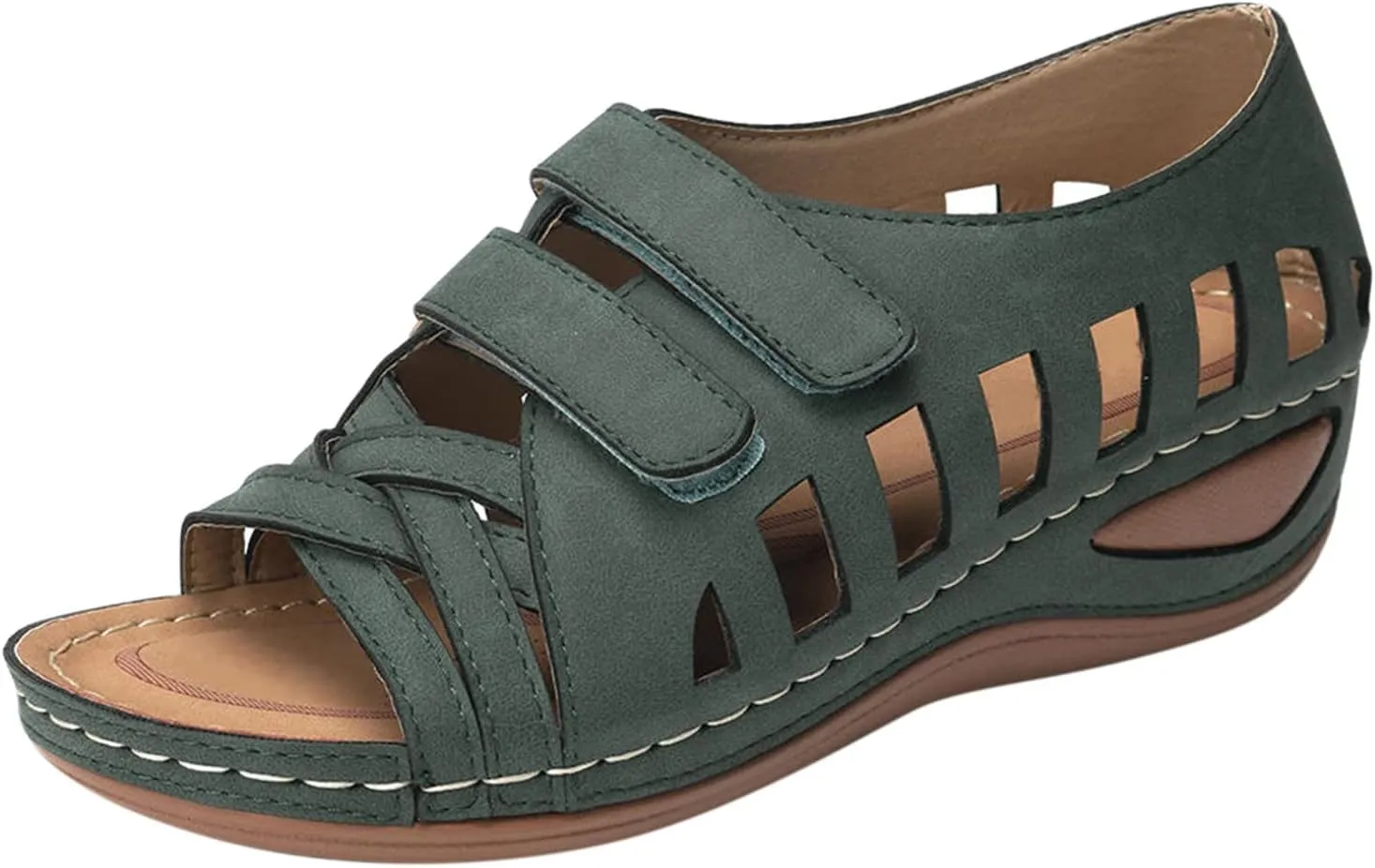 Wedge Sandals for Women 2024 Strap Sandals Summer Fashion Flops Women's Wedges Flip Buckle Shoes Sandals Shoes For Women
