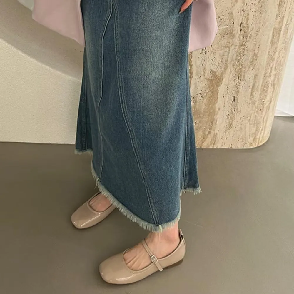 WENJIAZHIZHI Women's Ballet Flats Square Toe Comfortable Mary Jane Shoes Dressy Casual Slip-On Ballerina Working Flats Shoes