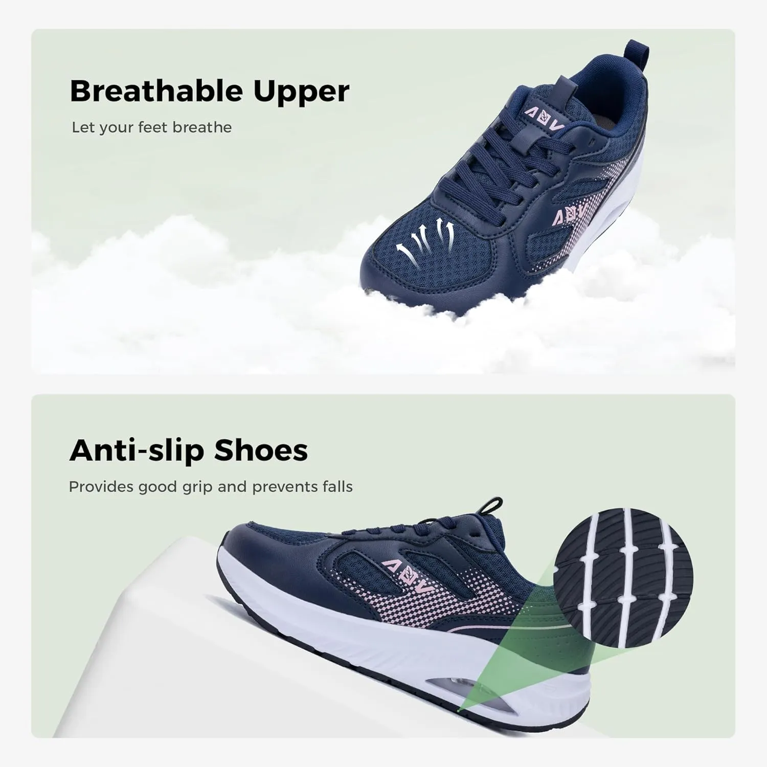 Wide Toe Box Shoes Women with Arch Support Orthotic Plantar Fasciitis Walking Shoes Air Tennis Sneakers