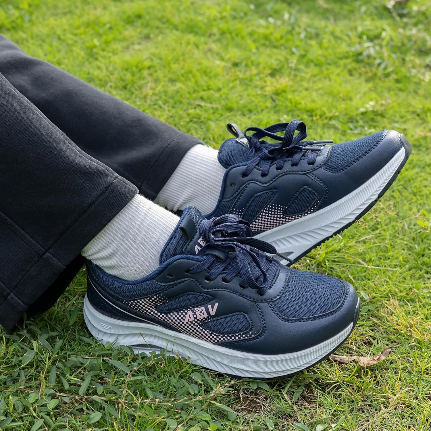 Wide Toe Box Shoes Women with Arch Support Orthotic Plantar Fasciitis Walking Shoes Air Tennis Sneakers