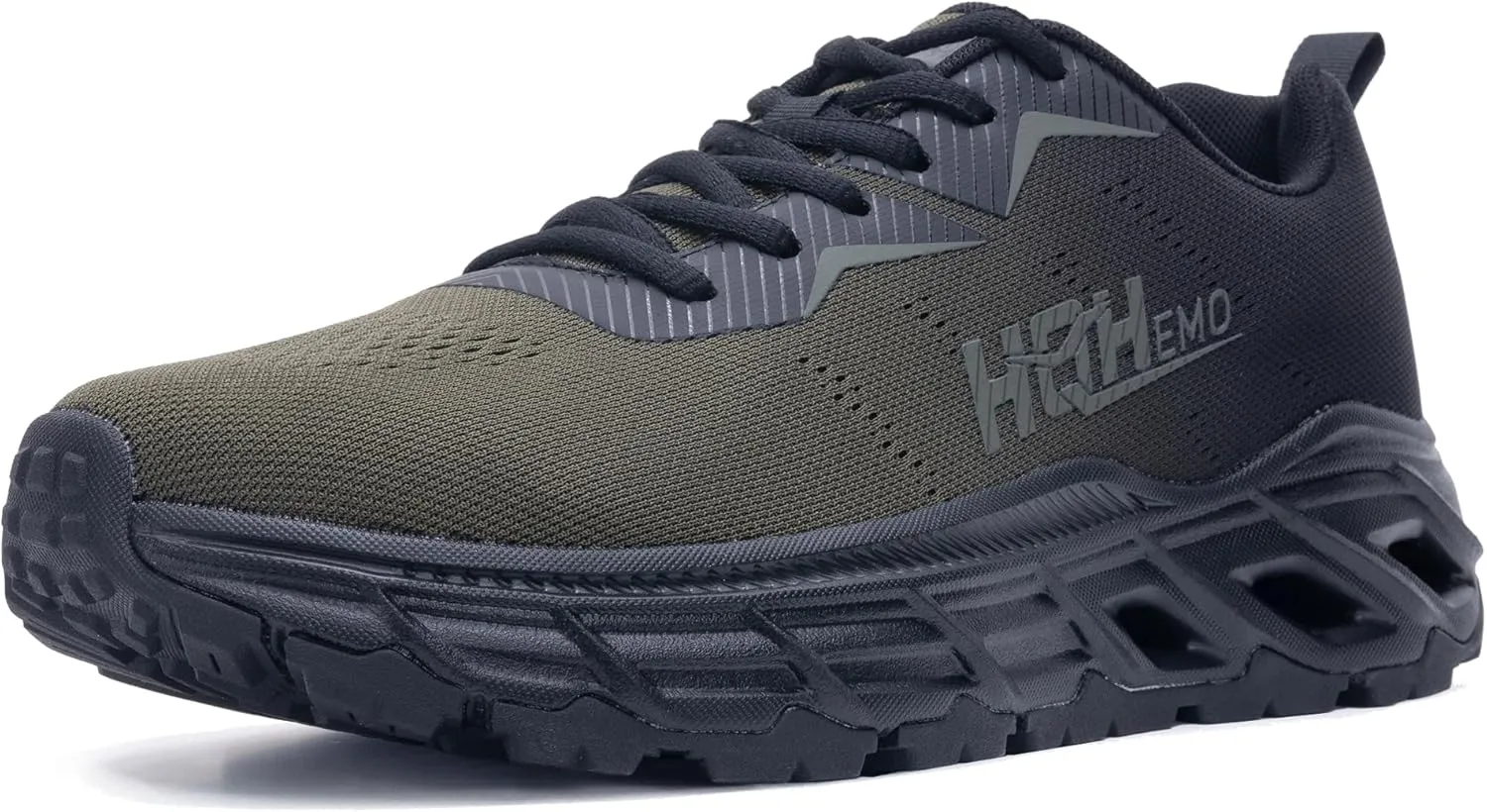 Wide Trail Running Shoes for Mens - FALKON 1.0 Waterproof Hiking Sneakers Wide Width for Outdoor with Jet-Holes Sole