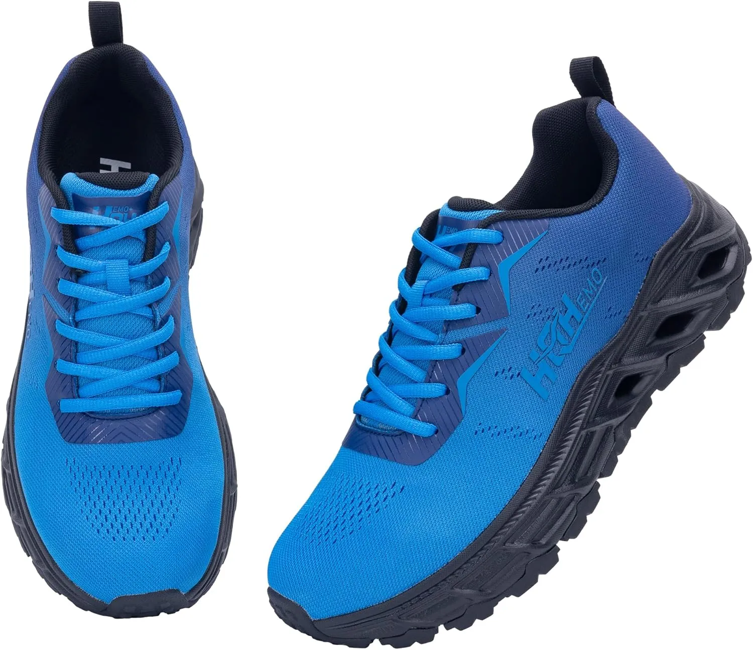 Wide Trail Running Shoes for Mens - FALKON 1.0 Waterproof Hiking Sneakers Wide Width for Outdoor with Jet-Holes Sole