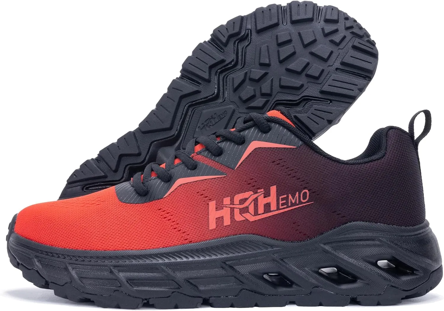 Wide Trail Running Shoes for Mens - FALKON 1.0 Waterproof Hiking Sneakers Wide Width for Outdoor with Jet-Holes Sole