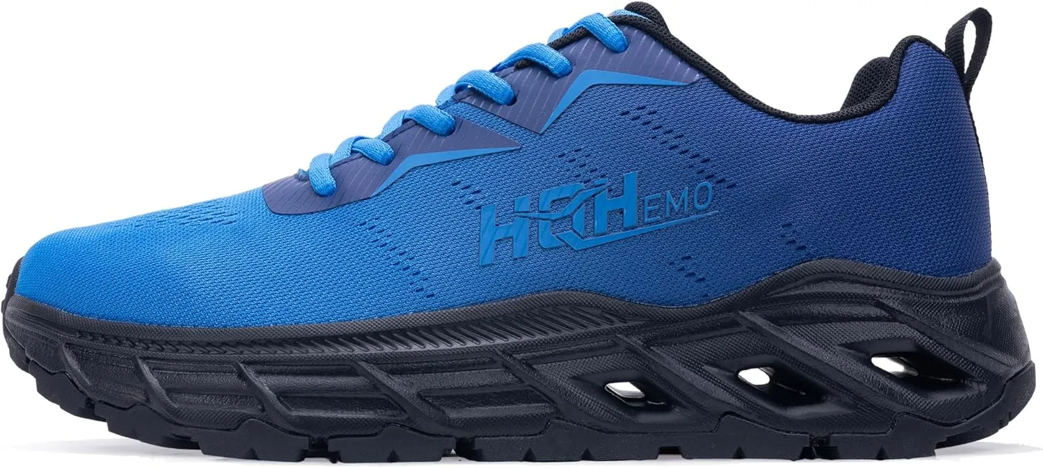 Wide Trail Running Shoes for Mens - FALKON 1.0 Waterproof Hiking Sneakers Wide Width for Outdoor with Jet-Holes Sole