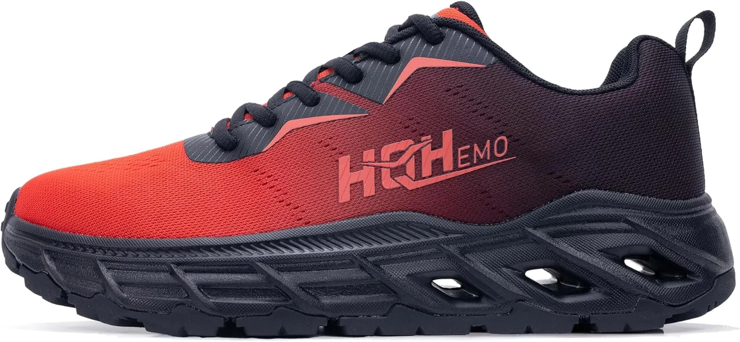 Wide Trail Running Shoes for Mens - FALKON 1.0 Waterproof Hiking Sneakers Wide Width for Outdoor with Jet-Holes Sole