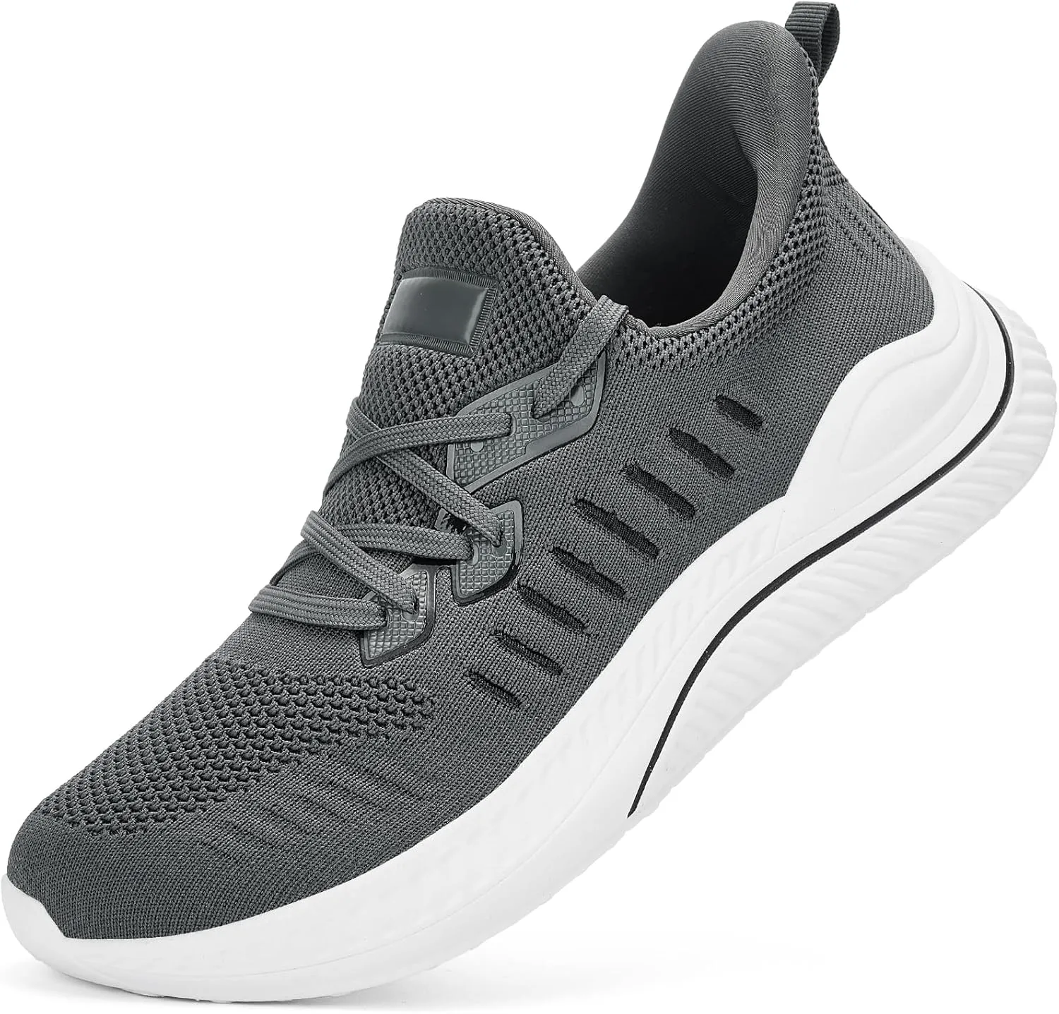 Wide Walking Shoes for Men Slip On Mens Running Shoes Tennis Shoes Lightweight Breathable Walking Sneakers Workout Gym Wide Sneakers