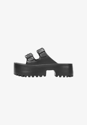 Wild Diva Women's Double Buckle Open Toe Platform Sandals Goody-03