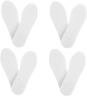 Winter Warm Insoles 4 Pairs Wool Inserts Aluminum Foil Boot Liners for Women Men