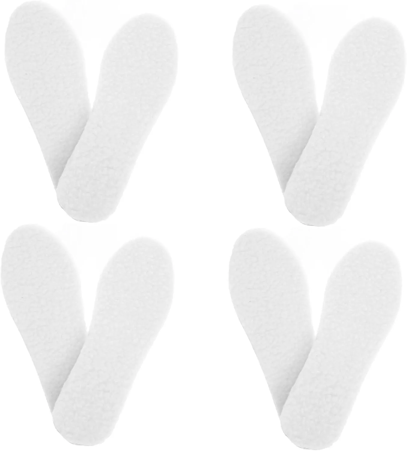 Winter Warm Insoles 4 Pairs Wool Inserts Aluminum Foil Boot Liners for Women Men