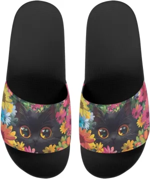 Womens Animal Printed Flat Sandals Non Slip Slide Sandals Shower Slippers Unisex Cute Summer Slide Slippers