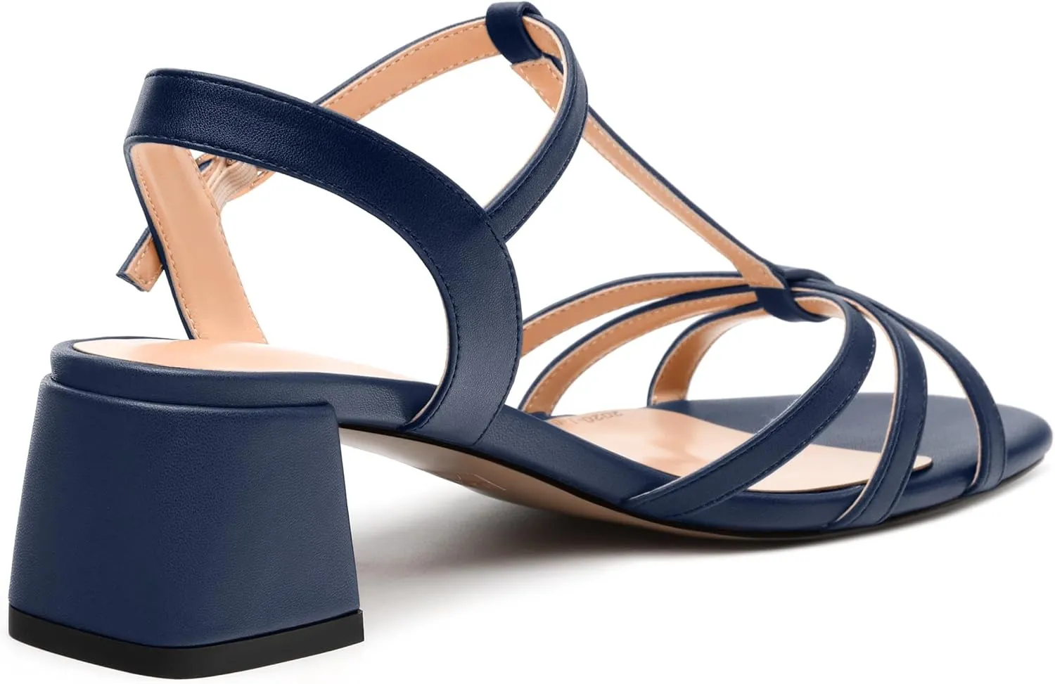 Womens Block Heel Sandals, Open Toe Low Chunky Heel T-strap Sandals for Women, Ankle Strap Sandals with Buckle, Comfort Strappy Sandals 2"