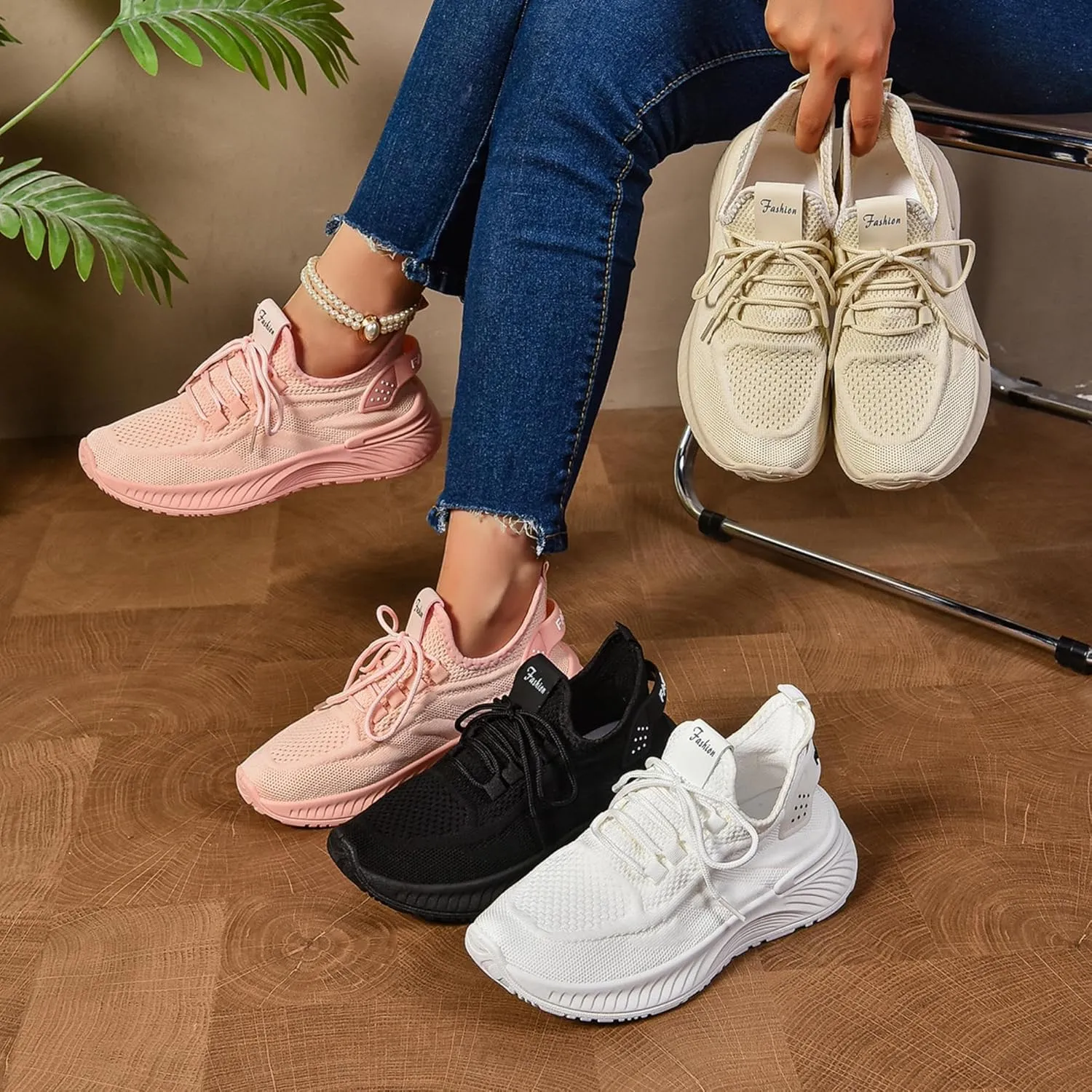 Women's Casual Shoes - Lightweight Comfort Sneakers, Breathable and Non-Slip for Running, Walking, and Everyday Wear