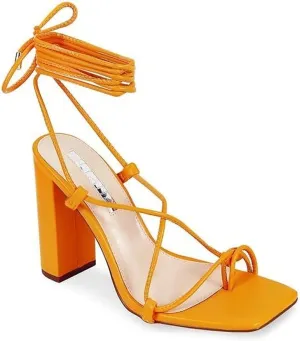 Women's Chunky Open Toe Lace Up High Heel Fashion Sandals
