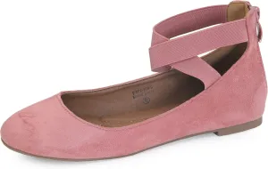 Womens Dana Closed Toe Ankle Strap Slide Flats