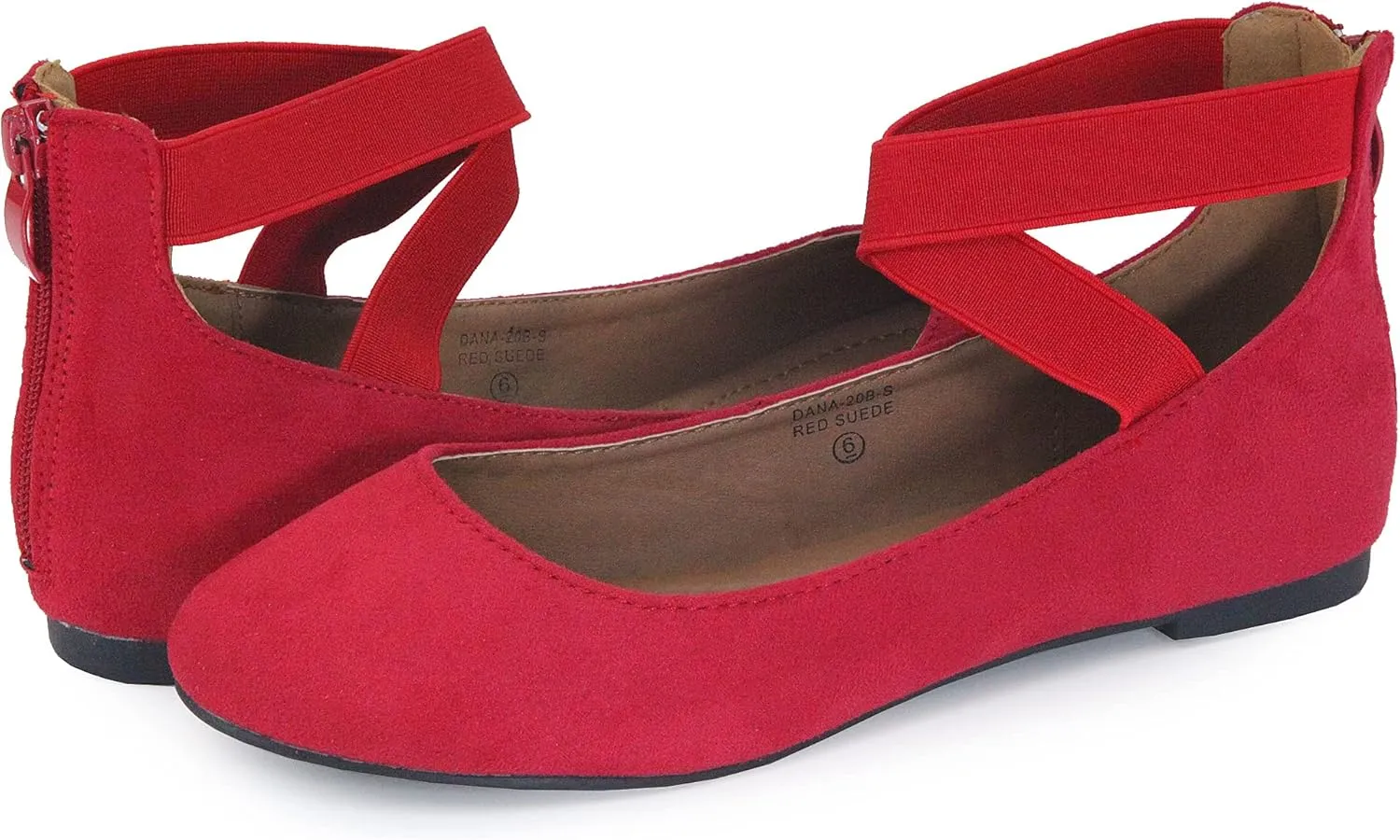 Womens Dana Closed Toe Ankle Strap Slide Flats