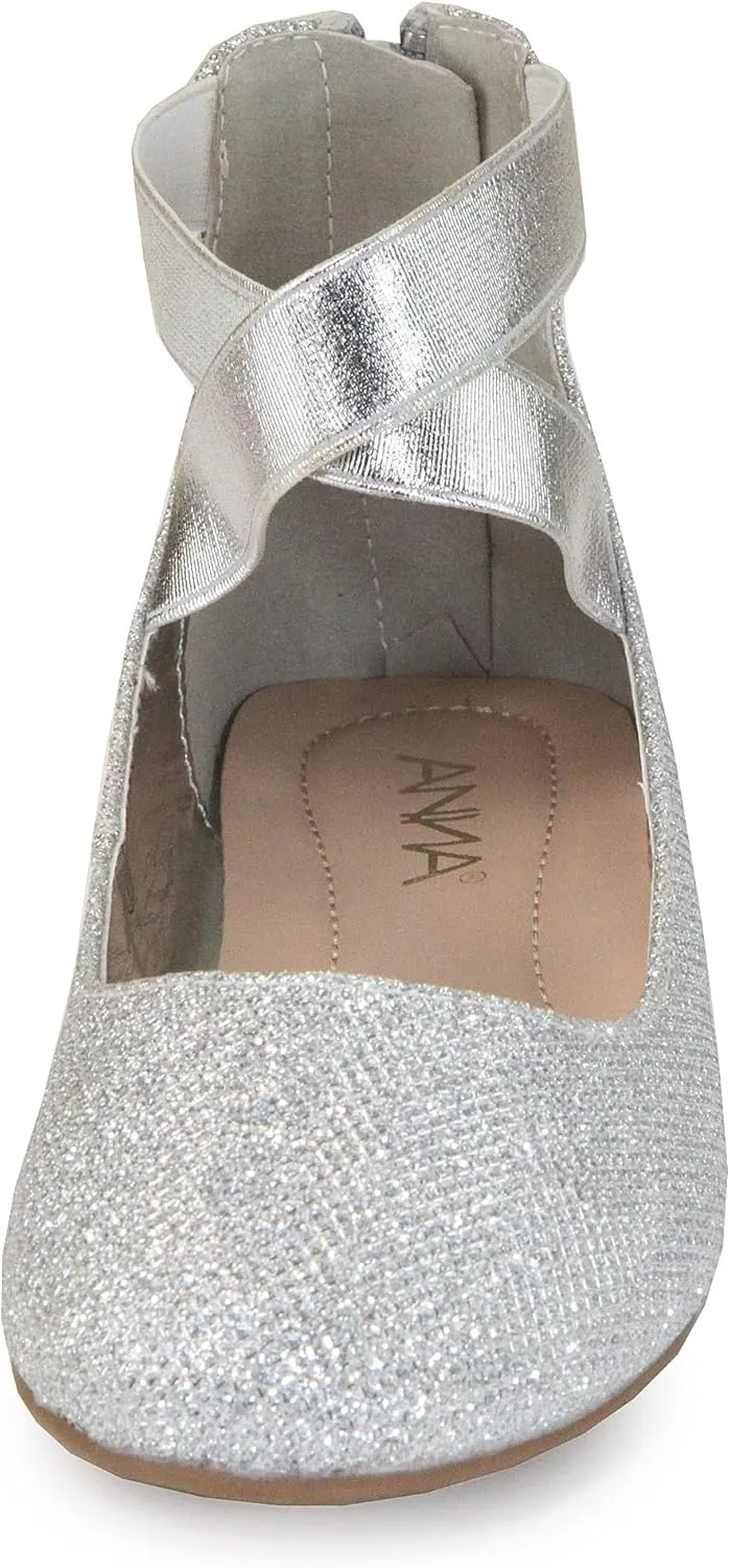 Womens Dana Closed Toe Ankle Strap Slide Flats