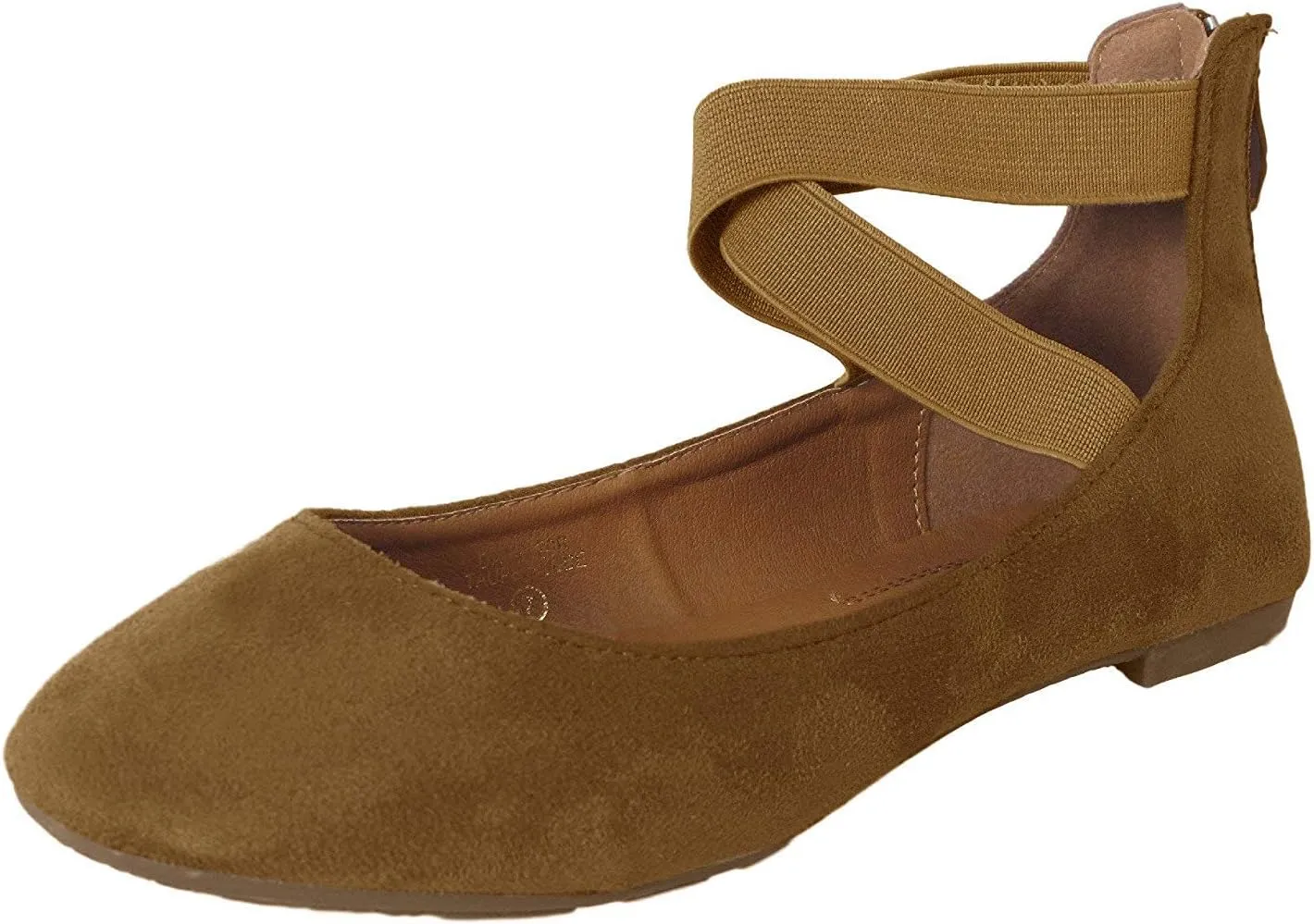 Womens Dana Closed Toe Ankle Strap Slide Flats