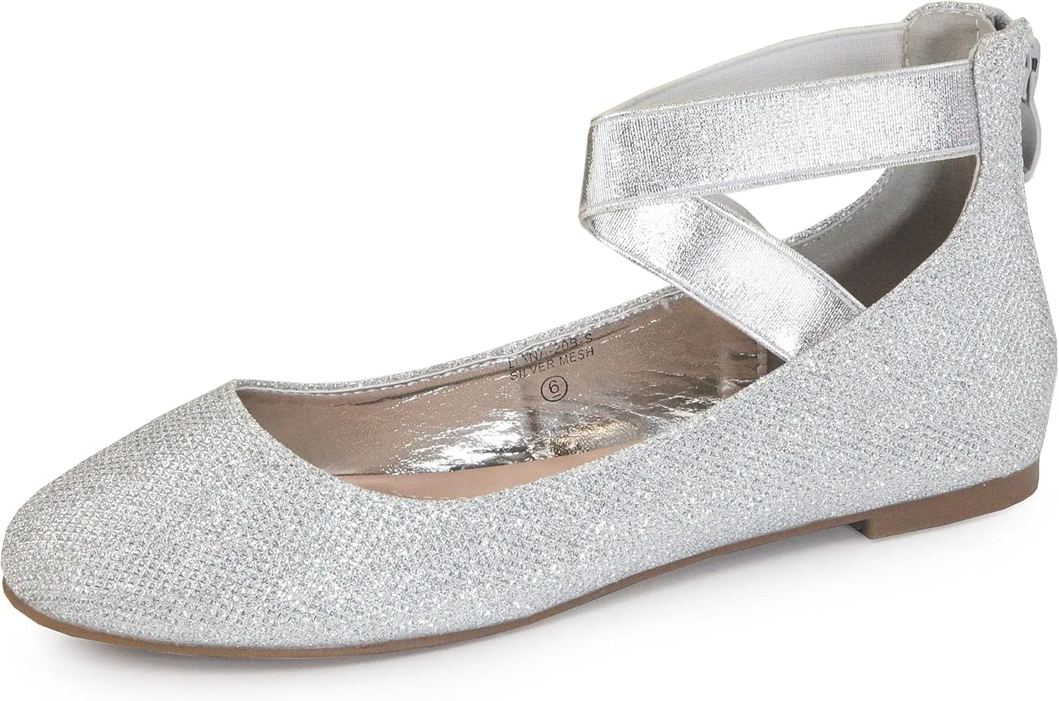 Womens Dana Closed Toe Ankle Strap Slide Flats