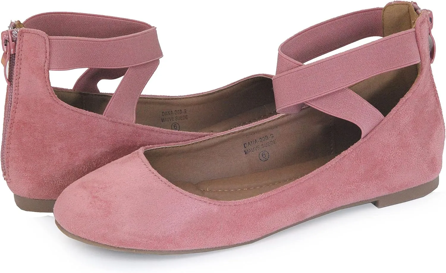 Womens Dana Closed Toe Ankle Strap Slide Flats