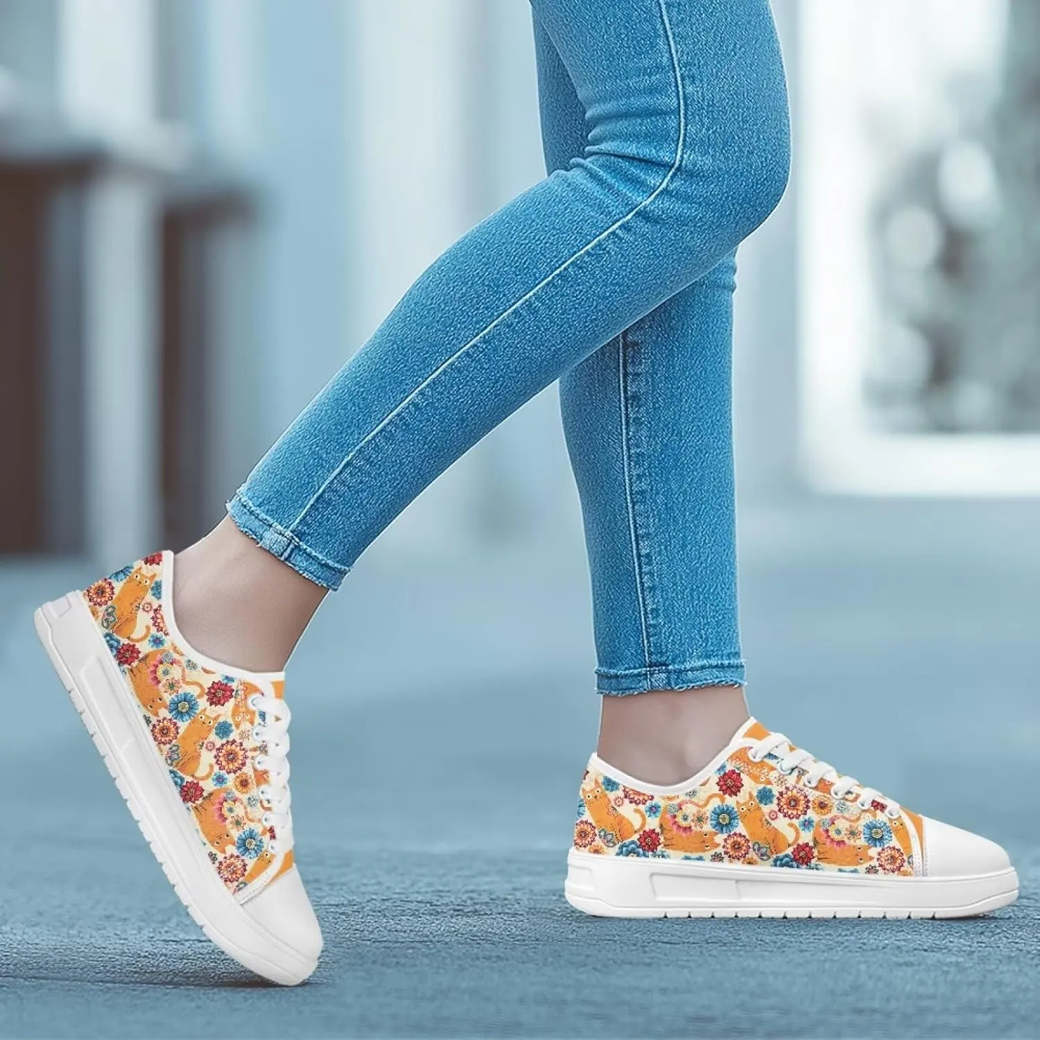 Women's Fashion Sneakers Canvas Shoes Lightweight & Comfy Casual Shoes Pet Theme