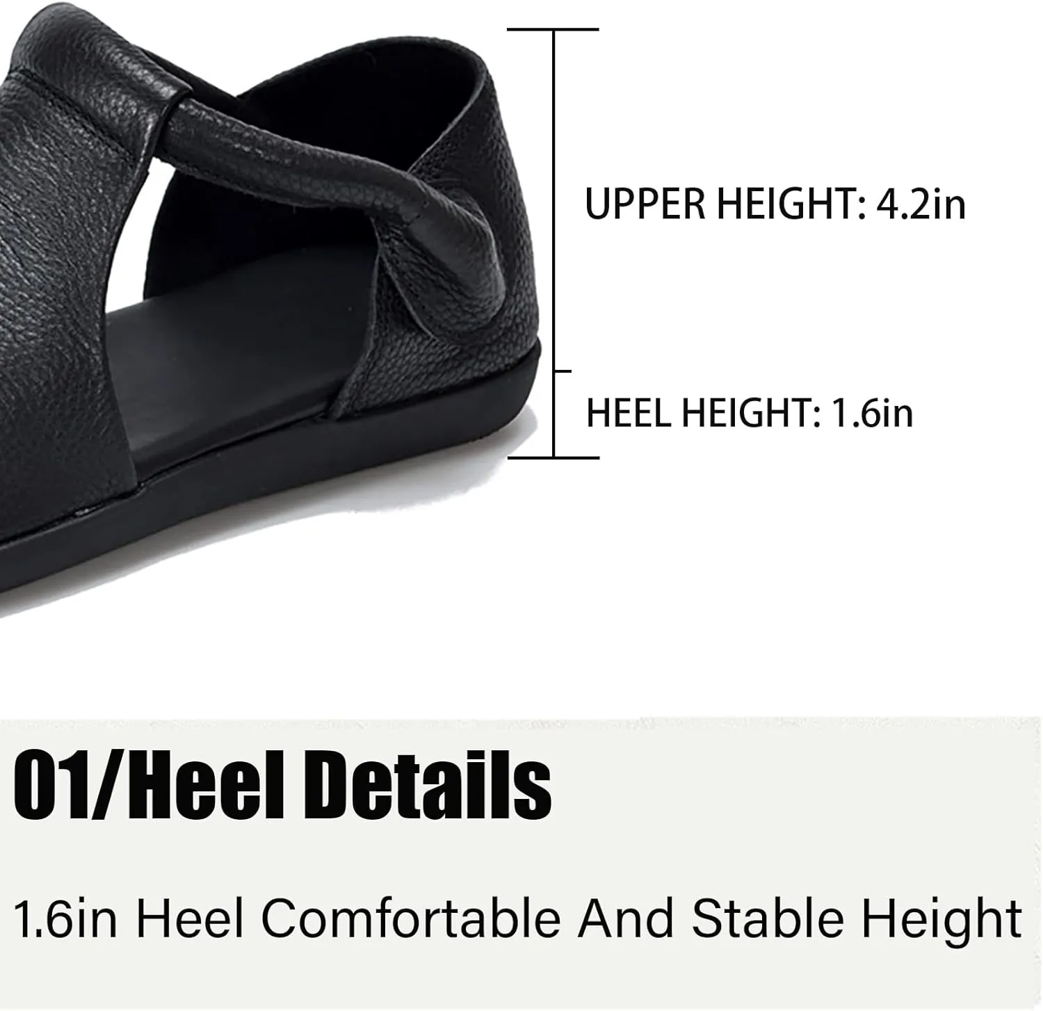 Women'S Genuine Leather Hook Loop Flat Roman Sandals Fashion Round Toe Fish Mouth High-Top Cutout Gothic Sandals Summer Casual Non-Slip Gladiator Y-2k Sandals