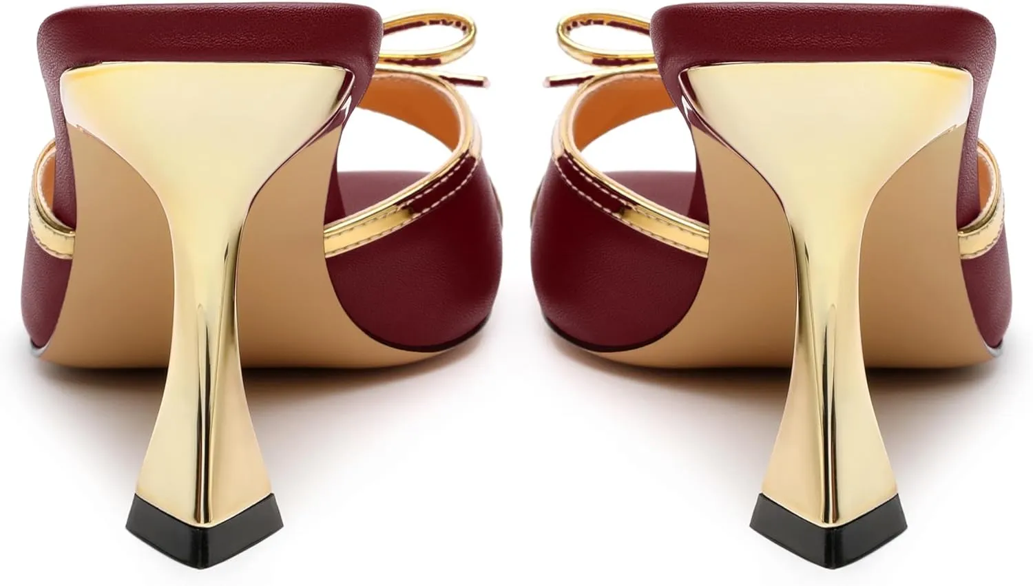 Women's Heeled Sandals, Open Square Toe Stilettos with Bow Detail, Fashion Dressy High Heels for Work, Parties & Daily Outings