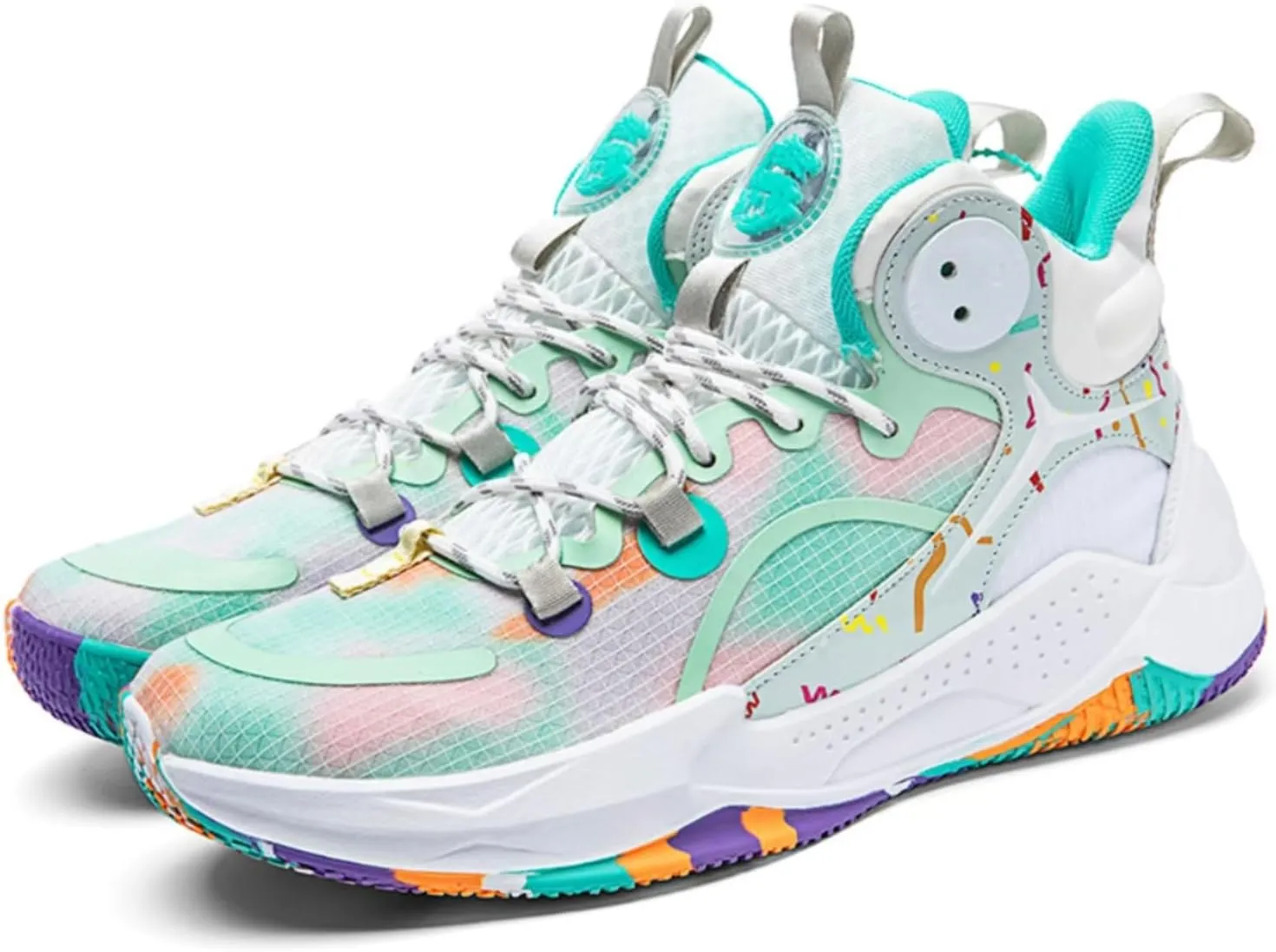 Womens High Top Fashion Graffiti Basketball Shoes Fashion Breathable Non-Slip Sneakers Comfortable Outdoor Running Training Sport Shoes