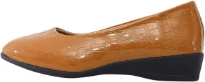 Women's Leather Classic Wedge Moccasins Platform Wedge Walking Shoes Casual Comfortable Slip On Closed Toe Shoes