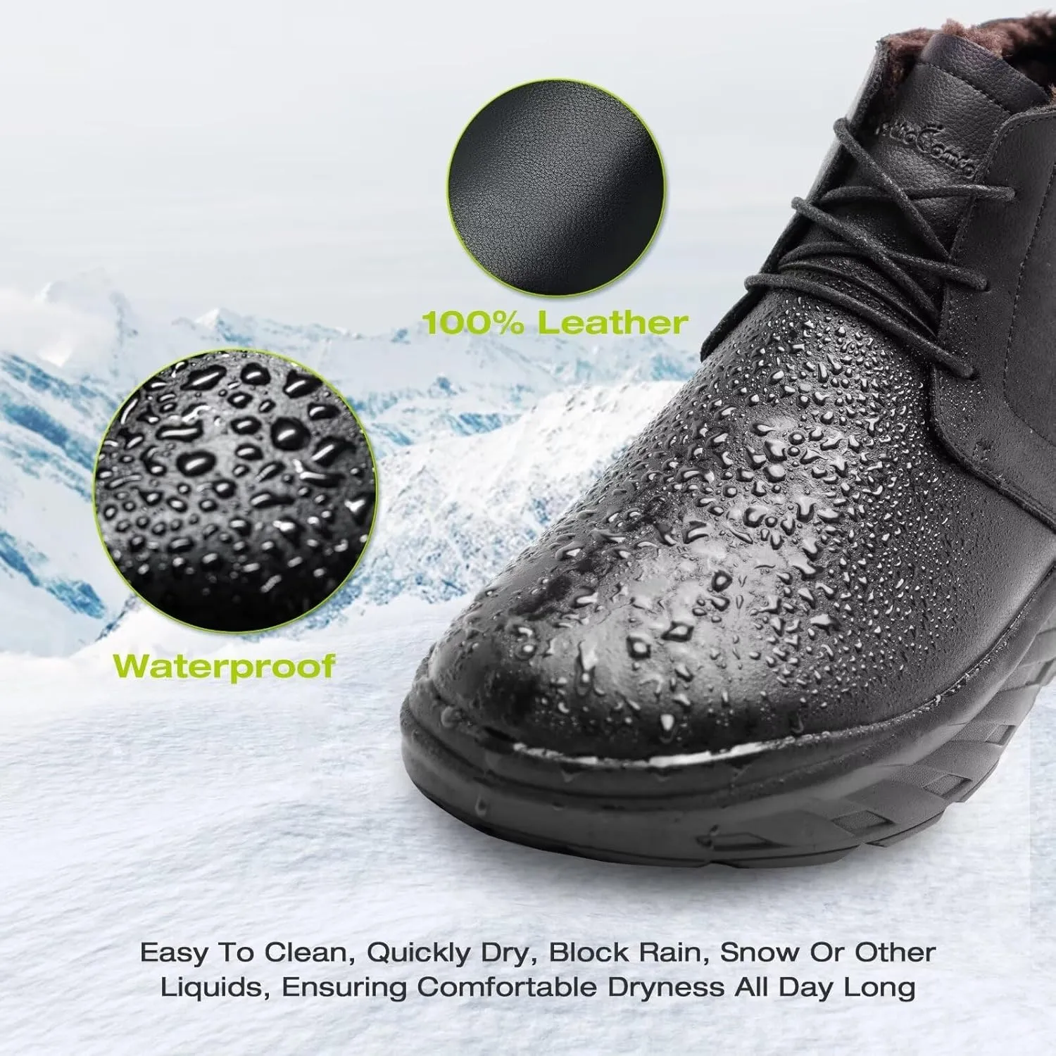 Women's Orthopedic Wide Leather Winter Ankle Boots: Comfortable Arch Support Walking Shoes for Diabetic and Orthotic, Casual Warm Plantar Fasciitis Dress Shoes for Foot and Heel Pain