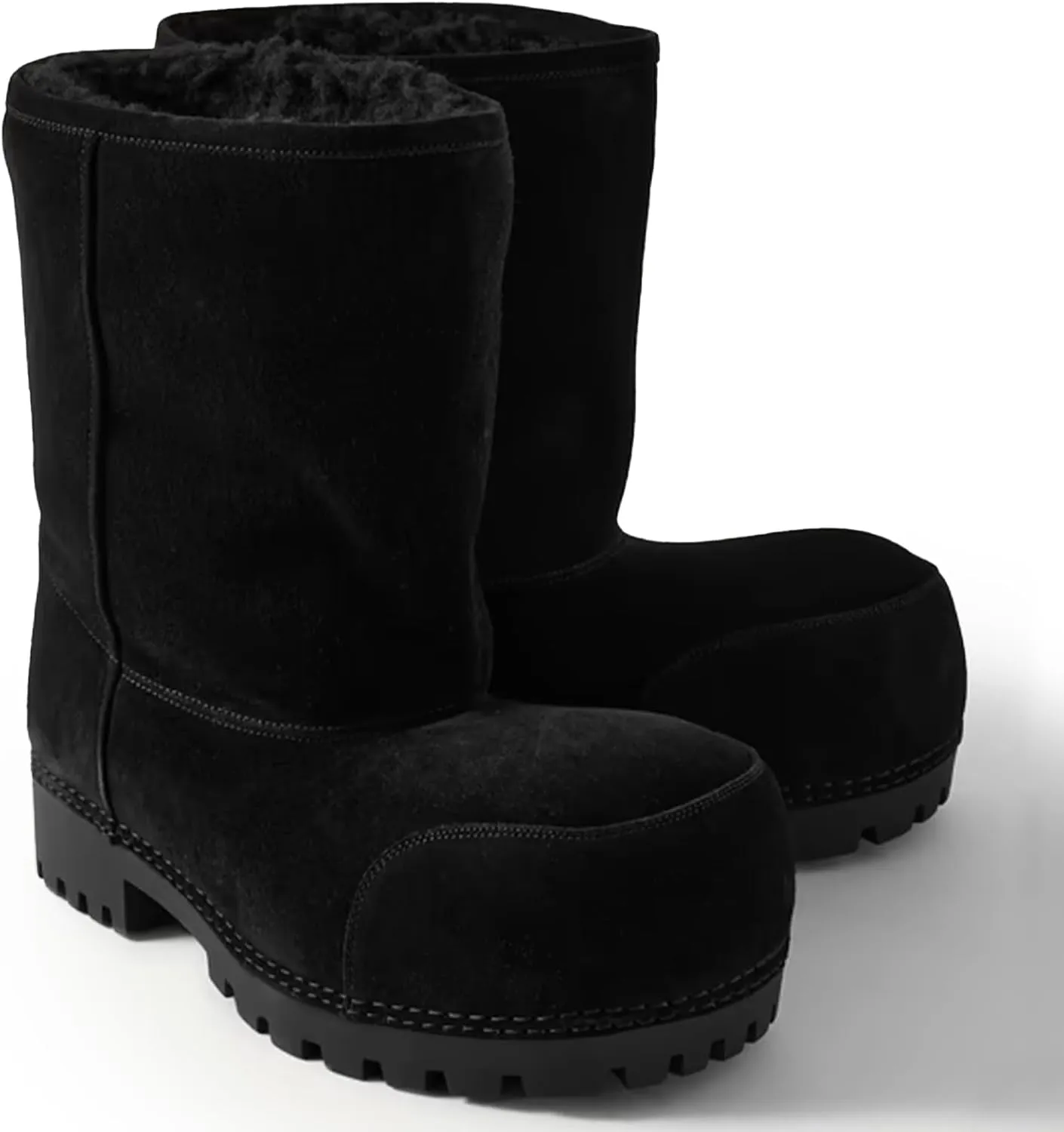 Women's Platform Mini Boots - Cozy Fur-Lined Ankle Boots for Warm and Stylish Snow Shoes