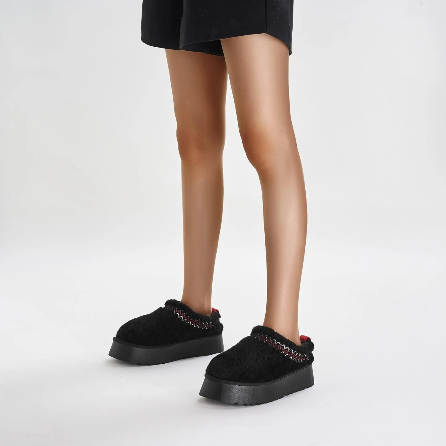 Women's Platform Mini Boots - Cozy Fur-Lined Ankle Boots for Warm and Stylish Snow Shoes