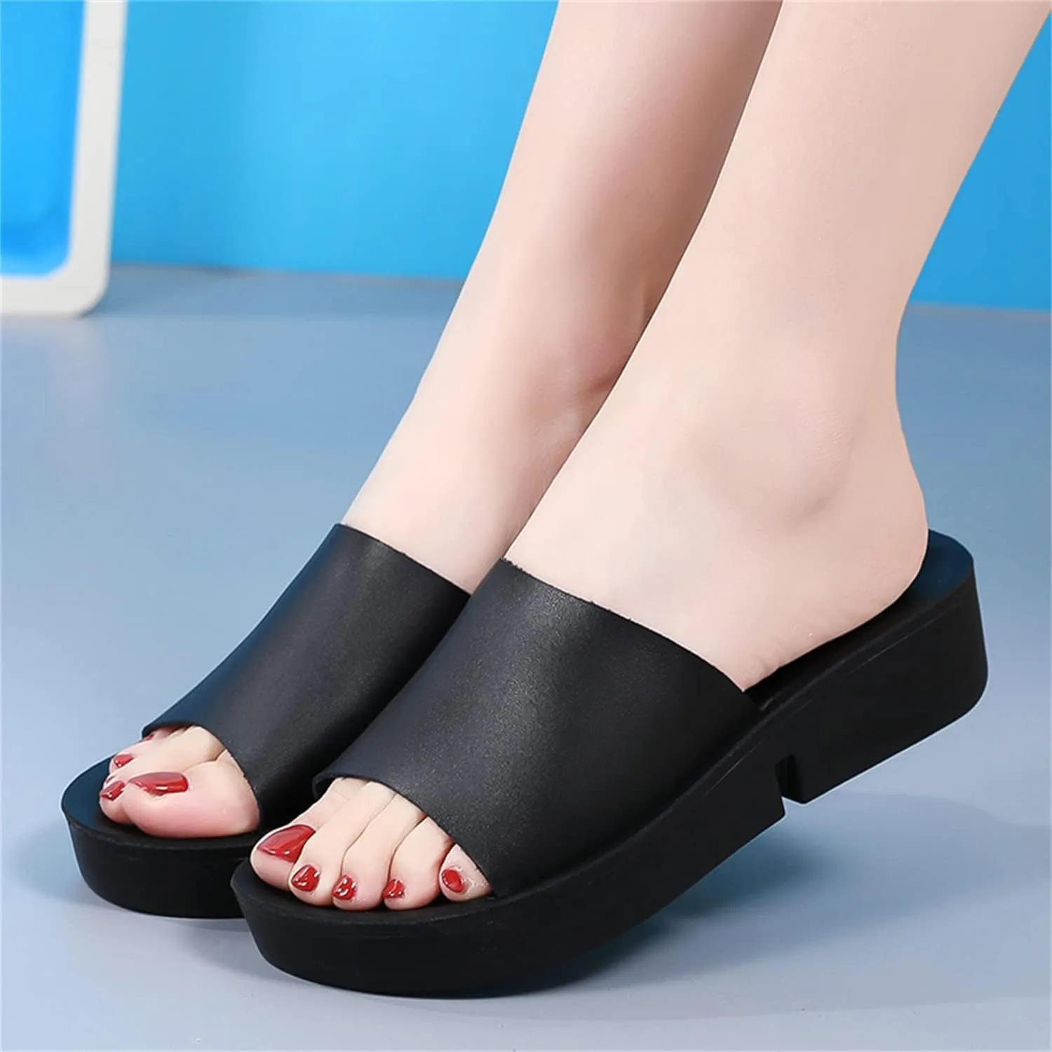 Women's Platform Sandals Casual Fashion Wedge Summer Beach Shoes Comfortable and lightweight slippers for women
