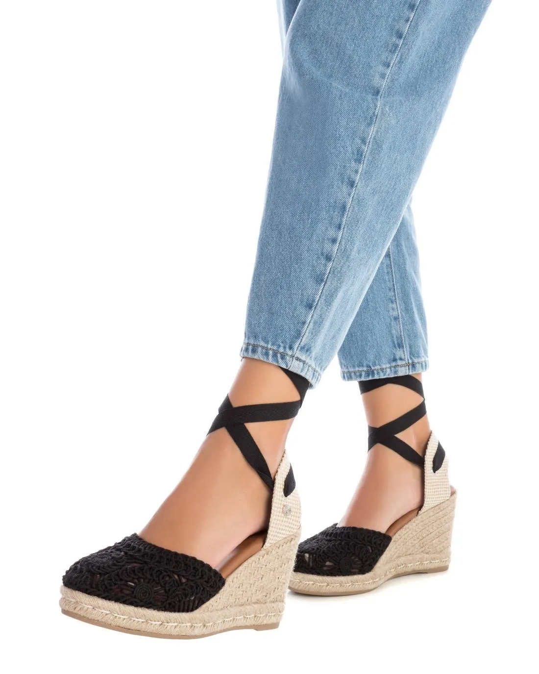 Women's sandals 142336 BLACK
