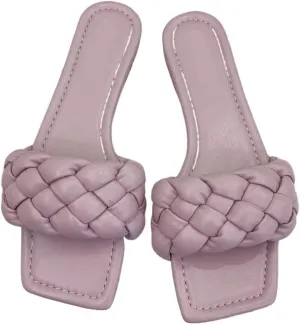 Womens Sandals Flat woven slippers for women new summer fashion outer wear open toe square head comfortable sandals