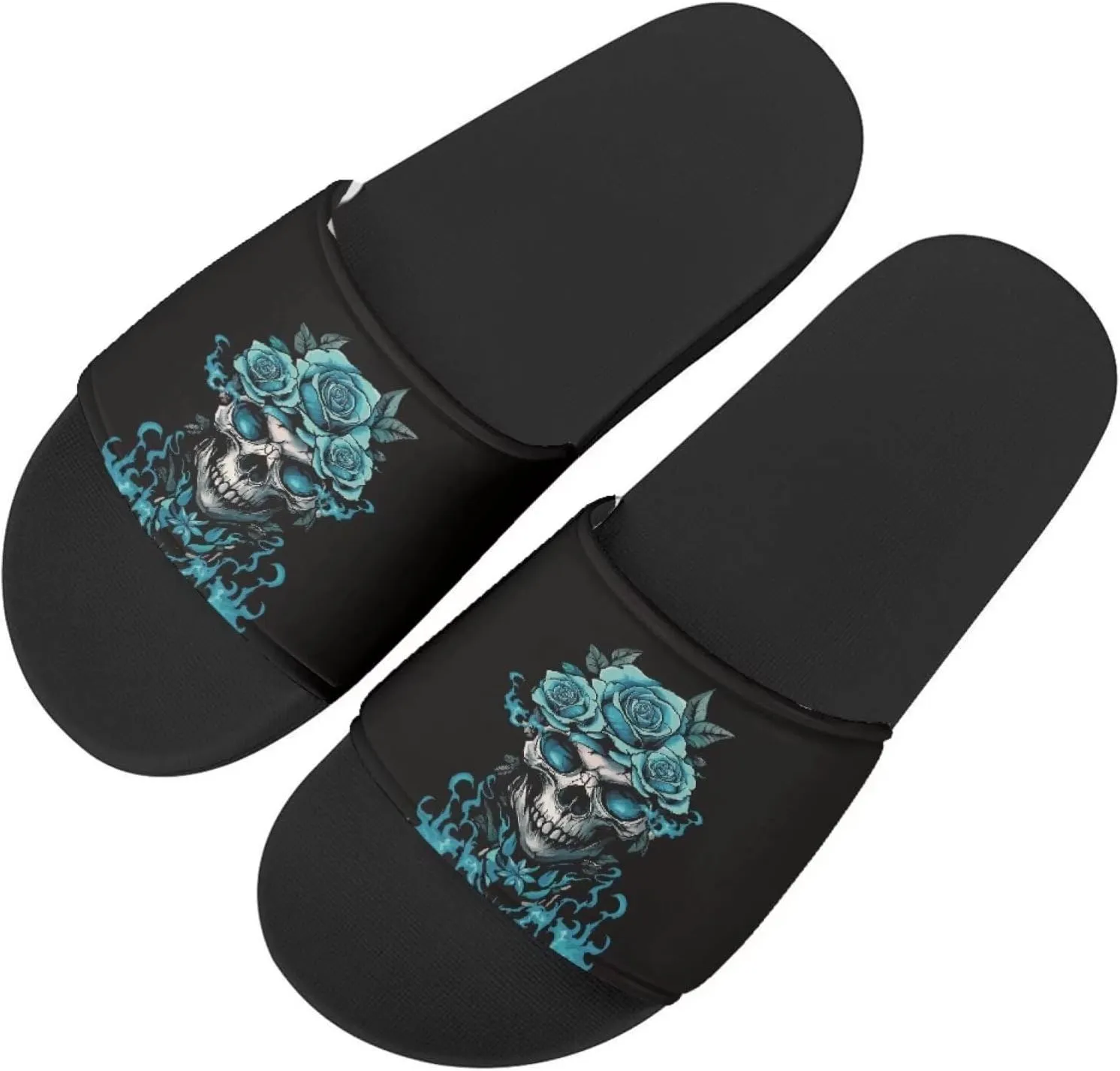 Womens Slide Sandals Single Band Sandals Slippers Open Toe Flat Sandals House Shower Shoes