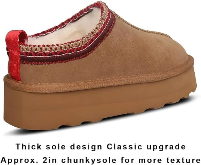Women's Slippers Platform Mini Boots Short Ankle Boot Fur Fleece Lined Sneakers House slippers Anti-Slip Boot For Outdoor