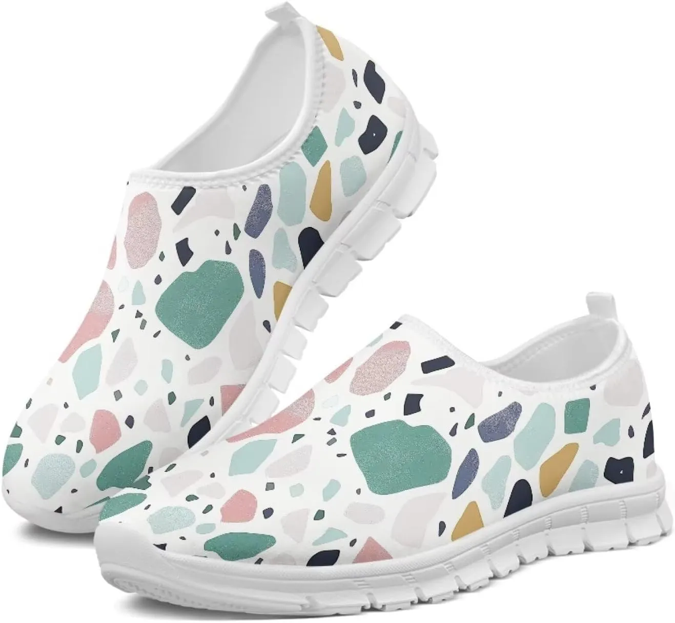 Women's Sneaker Casual Low Top Outdoor Walking Sneaker Soft Lightweight Breathable Slip On Summer Shoes for Ladies