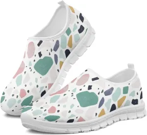 Women's Sneaker Casual Low Top Outdoor Walking Sneaker Soft Lightweight Breathable Slip On Summer Shoes for Ladies