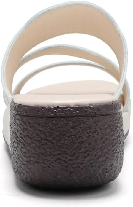 Women's Summer Fashion Platform Sandals - Slip on Outdoor Slides Slippers Shoes - Casual Wedge Sandals for Women