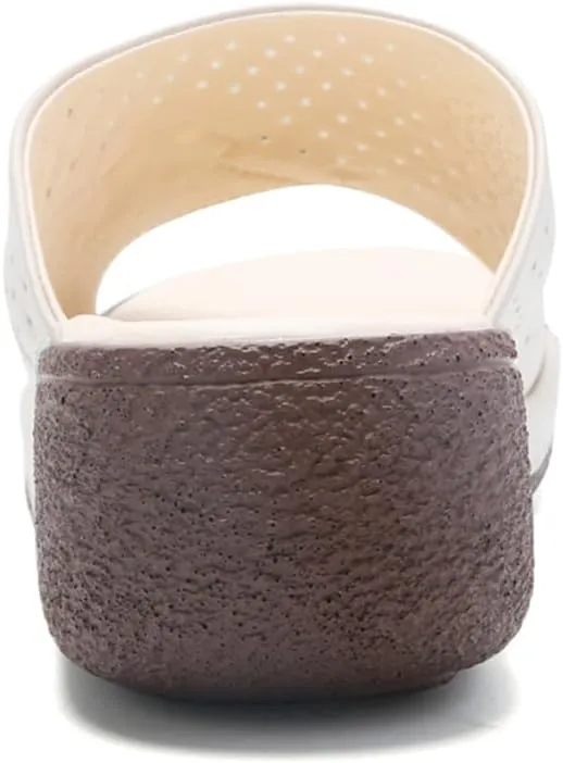 Women's Summer Fashion Platform Sandals - Slip on Outdoor Slides Slippers Shoes - Casual Wedge Sandals for Women