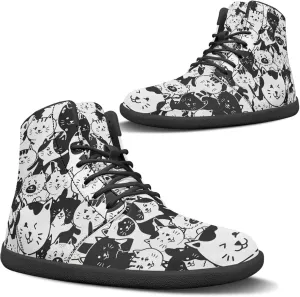 Womens Winter Hiking Boots Wide Toe Box Warm Snow Boots Minimalist Barefoot Boots Non-Slip Ankle Booties
