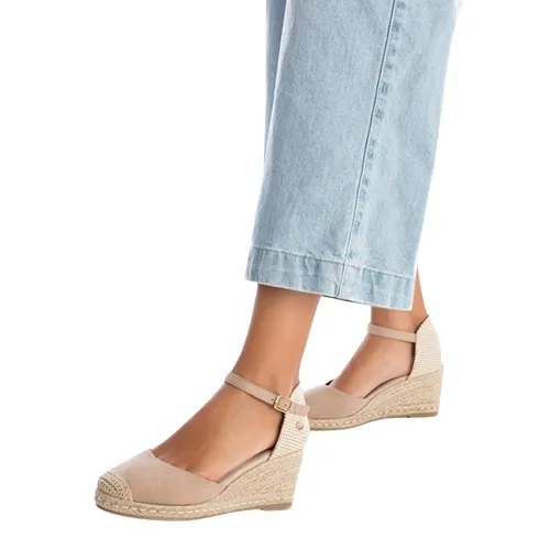 XtI Ladies Wedge Sandal- 140746 - Beige