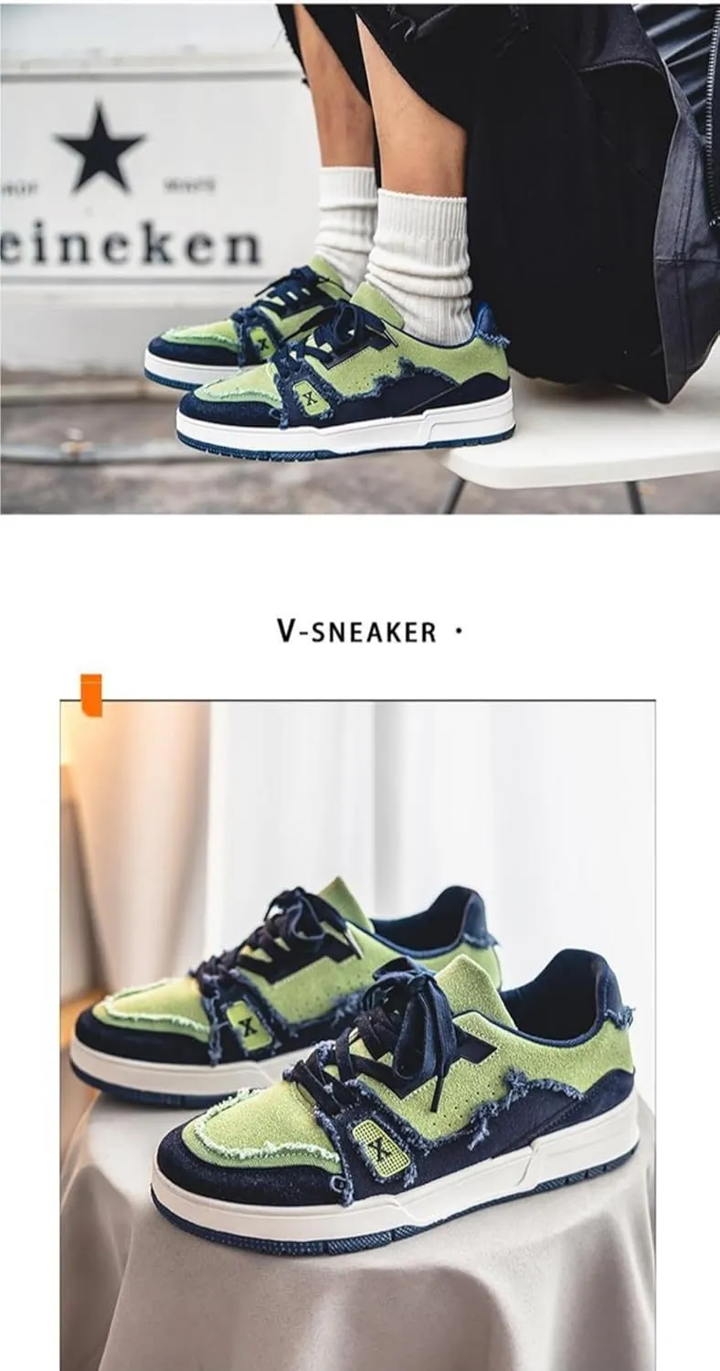 Y2K Breathable Fashion Lace Up Elevator Sneakers for Men Running Training Walking All Season Casual Shoes with Thick Sole and Height Increase Design