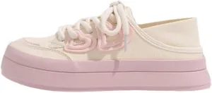 Y2K Korean Creamy Chunky Sneakers, Kawaii Anime Blue & Pink, Cute Cloud Sole with Hidden Heel Lift, Casual Trendy Shoes for Women, Instagram Student Outfit, Gift for Daughter