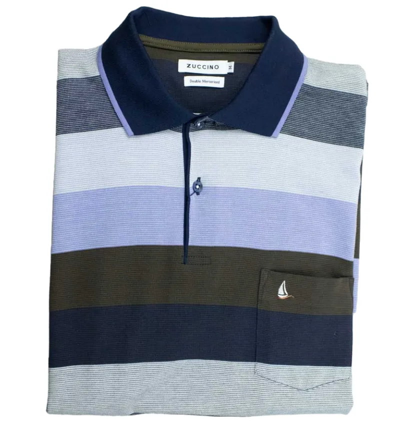 Zuccino Italy Double Mercerised Navy Golfer
